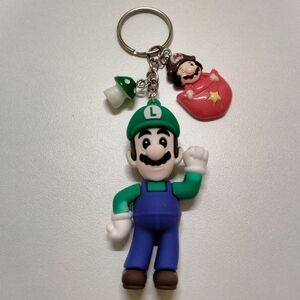 New- Luigi Keychain with Charms